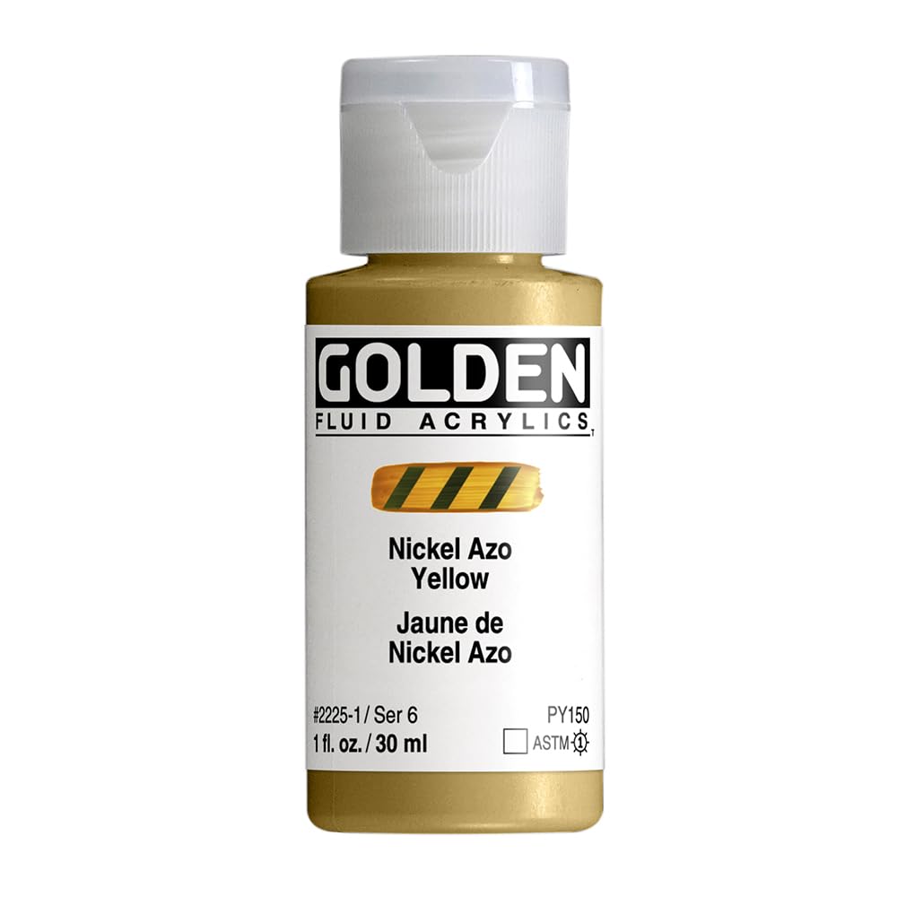 Amazon.com: GOLDEN Fluid Acrylics, Nickel Azo Yellow, 1 fl. oz